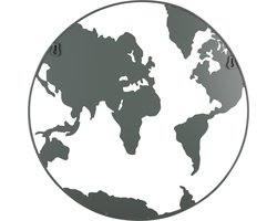 Present Time Memobord World Map - Groen - Ø50cm - Modern,Scandinavisch