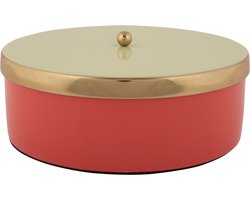 Present Time - Opbergbox Double Funky Large - Scarlet red & soft green