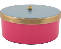 Present Time - Opbergbox Double Funky Medium - Bright pink & soft blue
