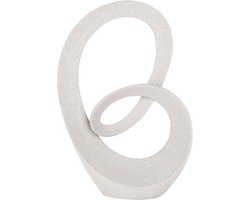 Present Time Ornament Abstract Art Endless - Wit - 25,3x8x36,5cm - Modern