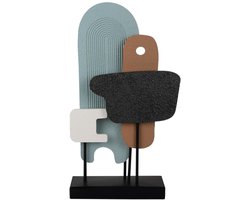 Present Time Ornament Abstract Art - Multicolor - 27.5x11x49cm - Scandinavisch - MDF
