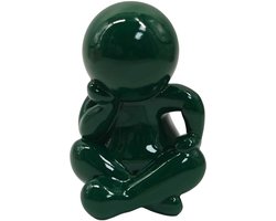 Present Time Ornament Amigo Sitting Large - Groen - 24x21x34.8cm - Modern - Kunststof