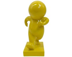 Present Time Ornament Amigo Walking Medium - Goudgeel - 10.5x9.8x20cm - Modern - Kunststof