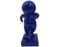 Present Time Ornament Amigo Walking Medium - Kobaltblauw - 10.5x9.8x20cm - Modern - Kunststof