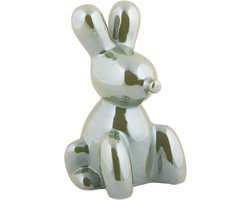 Present Time Ornament Balloon Bunny - Groen - 10x9x15cm - Scandinavisch