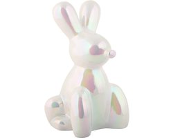 Present Time Ornament Balloon Bunny Groot - Wit - 12.7x11.5x20cm - Scandinavisch
