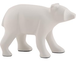 Present Time Ornament Bear - Wit - 15x7x10.5cm - Scandinavisch - Aluminium