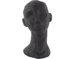 Present Time Ornament Face Art - Polyresin Zwart - Large - 17,5x15,5x28,4cm - Scandinavisch