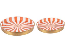 Present Time Schaal Candy Swirl - Oranje - Ø31cm - IJzer - Modern - Woonkamer