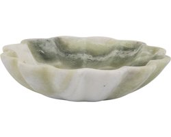 Present Time Schaal Flower - Groen - Ø20cm - Marmer - Scandinavisch - Woonkamer - Pasen - Paasdecoratie - Schaal voor Pasen