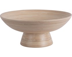 Present Time Schaal Fruit Bowl Puro - Naturel - Ø30cm - Bamboe - Modern - Woonkamer