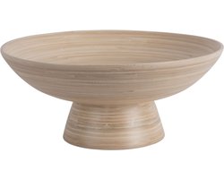 Present Time Schaal Fruit Bowl Puro - Naturel - Ø30cm - Bamboe - Modern - Woonkamer - Kerstcadeau - Cadeau voor hem - Cadeau voor haar - Kerstdecoratie