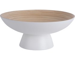 Present Time Schaal Fruit Bowl Puro - Wit - Ø30cm - Bamboe - Modern - Woonkamer