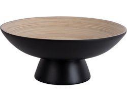 Present Time Schaal Fruit Bowl Puro - Zwart - Ø30cm - Bamboe - Moederdag - Moederdag Cadeau - Moederdag Cadeautje - Moederdag Cadeau idee
