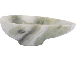 Present Time Schaal Organic - Groen - 20x12.5x6.5cm - Marmer - Scandinavisch - Woonkamer - Pasen - Paasdecoratie - Schaal voor Pasen