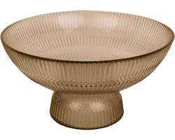 Present Time Schaal Posh - Large - Glas Zandbruin - Ø25x13cm - Modern