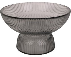 Present Time Schaal Posh - Medium - Glas Zwart - Ø20x12cm - Modern