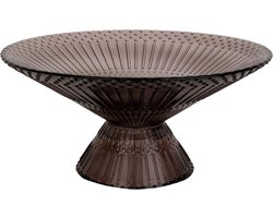 Present Time Schaal Prance - Large - Glas Chocolade Bruin - Ø34,5x16cm - Modern