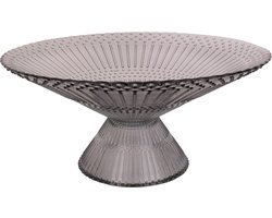 Present Time Schaal Prance - Medium - Glas Zwart - Ø25x12cm - Glas - Modern - Woonkamer