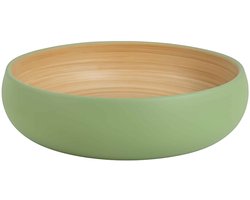 Present Time Schaal Puro Sphere - Groen - Ø30cm - Bamboe - Scandinavisch - Woonkamer - Moederdag - Moederdag cadeautje - Moederdag cadeau voor mama