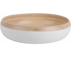 Present Time Schaal Puro Sphere - Wit - Ø30cm - Bamboe - Scandinavisch - Woonkamer