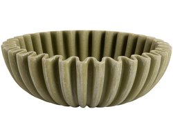 Present Time Schaal Wave - Donkergroen - Ø20cm - Polyresin - Scandinavisch - Woonkamer