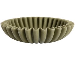 Present Time Schaal Wave - Donkergroen - Ø30cm - Polyresin - Scandinavisch - Woonkamer - Moederdag - Moederdag cadeautje - Moederdag cadeau voor mama