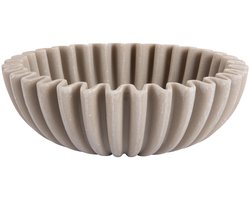 Present Time Schaal Wave - Lichtgrijze - Ø20cm - Polyresin - Scandinavisch - Woonkamer - Kerstcadeau - Cadeau voor hem - Cadeau voor haar - Kerstdecoratie