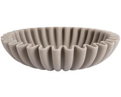 Present Time Schaal Wave - Lichtgrijze - Ø30cm - Polyresin - Scandinavisch - Woonkamer - Kerstcadeau - Cadeau voor hem - Cadeau voor haar - Kerstdecoratie