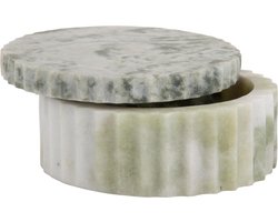 Present Time Schaal With Lid - Groen - Ø15cm - Marmer - Scandinavisch - Woonkamer