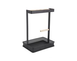 Present Time Sieradenstandaard Merge - Square IJzer Zwart - 20,5x15x28,5cm