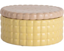Present Time - Storage Jar Biscuit Box Large - Zachtgeel