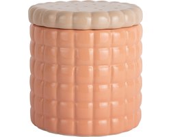 Present Time - Storage Jar Biscuit Box - Peach orange