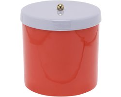 Present Time - Storage Jar Double Funky Retro - bright red w. soft purple