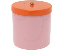 Present Time - Storage Jar Double Funky Retro - Soft pink & bright orange