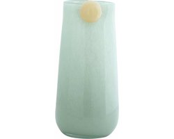 Present Time Vaas Bolita Large - Groen - Ø16cm - Glas - Scandinavisch - Bloemenvaas - Woondecoratie - Decoratieve vaas voor woonkamer of slaapkamer