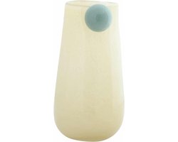 Present Time Vaas Bolita Medium - Geel - Ø15cm - Glas - Scandinavisch - Bloemenvaas - Woondecoratie - Decoratieve vaas voor woonkamer of slaapkamer - Sinterklaas Cadeau - Sint Kado