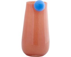 Present Time Vaas Bolita Medium - Oranje - Ø15cm - Glas - Scandinavisch - Bloemenvaas - Woondecoratie - Decoratieve vaas voor woonkamer of slaapkamer