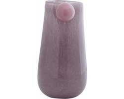 Present Time Vaas Bolita Medium - Paars - Ø15cm - Glas - Scandinavisch - Bloemenvaas - Woondecoratie - Decoratieve vaas voor woonkamer of slaapkamer
