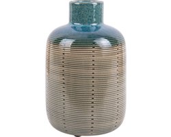 Present Time Vaas Bottle 11,7 X 18,5 Cm Keramiek Groen