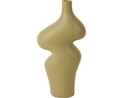 Present Time Vaas Organic Curves - Bruin - 15,5x8x30,5cm - Scandinavisch,Modern