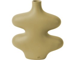 Present Time Vaas Organic Curves - Bruin - 18x16x21,3cm - Scandinavisch,Modern