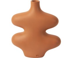 Present Time Vaas Organic Curves - Oranje - 18x16x21,3cm - Scandinavisch,Modern