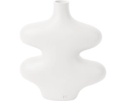 Present Time Vaas Organic Curves - Wit - 18x16x21,3cm - Scandinavisch,Modern