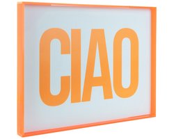 Present Time Wanddecoratie Ciao Large - Oranje - 3x41x31cm - Modern