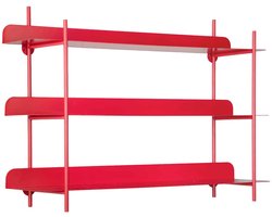 Present Time Wanddecoratie Cool Retro - Helderrood - 60x16x42cm - Modern
