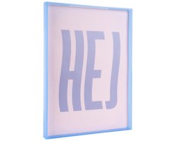 Present Time Wanddecoratie Hej Large - Paars - 3x31x41cm - Modern