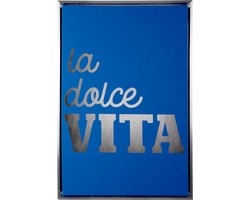 Present Time Wanddecoratie La Dolce Vita Medium - Blauw - 60x3.2x40cm - Scandinavisch