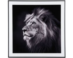 Present Time Wanddecoratie Lion - Zwart - 2x50x50cm - Modern