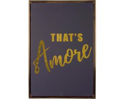 Present Time Wanddecoratie That'S Amore Medium - Zwart - 60x3.2x40cm - Canvas - Voor aan de Muur – 8 Flessen – Modern